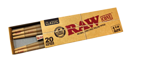 RAW Pre Rolled Cones 20 Pieces | Classic | 1¼ Size